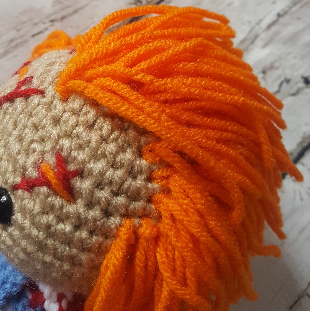 Crochet Chucky Inspired Amigurumi - Picture 3 of 16